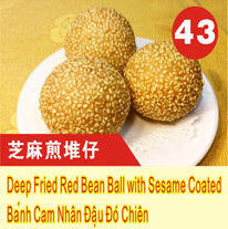 Deep Fried Red Bean Ball Sesame Coated
